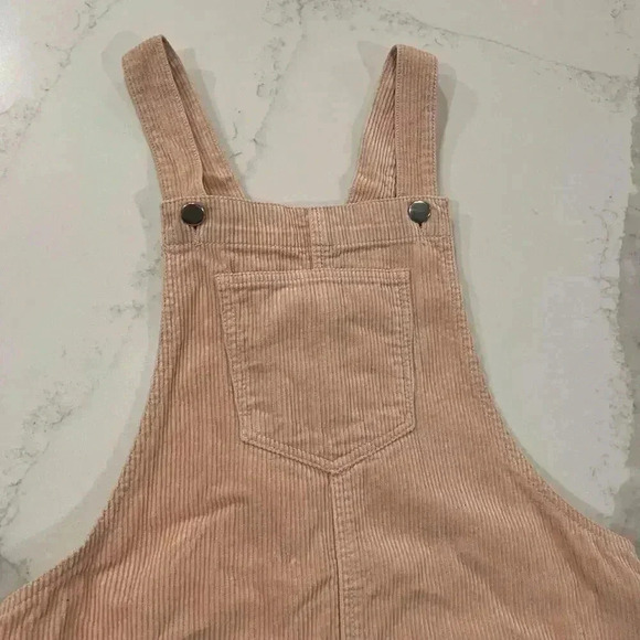 Forever 21 Light Pink Coquette Corduroy Overall Dress Women’s Size Small - Picture 2 of 6